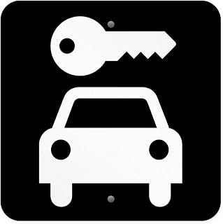 Aluminum Square Metal Sign Multiple Sizes Car Rental Transportation Public Services Black Healthcare Wayfinding All Over Weatherproof Street 18x18Inches