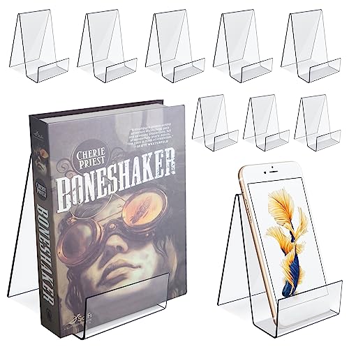 Espositore per libri in acrilico trasparente, 10 confezioni di leggi, espositore per presentazione, libreria in acrilico per la presentazione di album, libri, spartiti, quaderni e opere d'arte