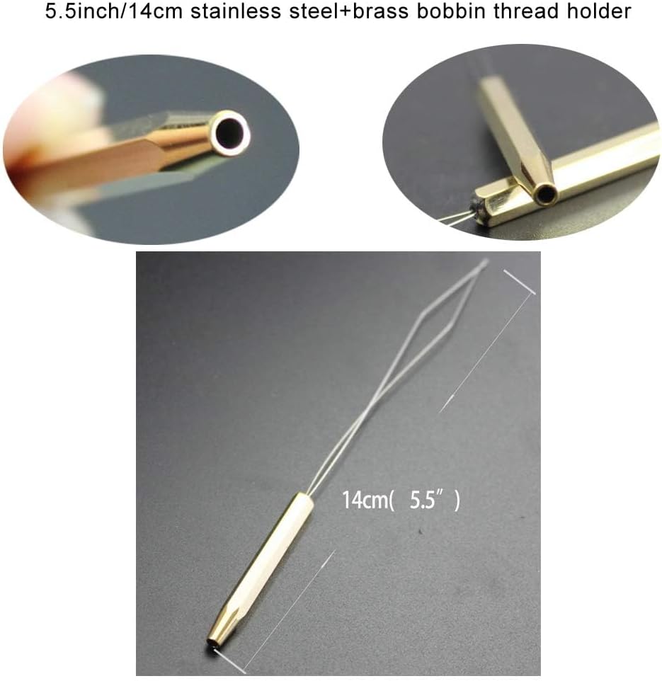 GREATFISHING 4pc Fly Tying Tools Combo Kit - Stainless Steel Whip Finisher, Bodkin, Bobbin, Disc Bobbin