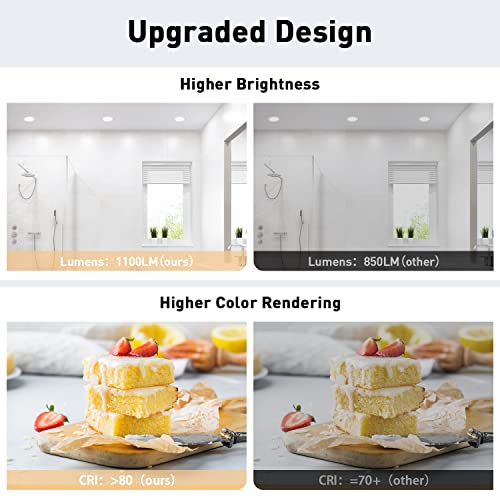 Rollin Light Canless Led Recessed Lighting 6 Inch 6 Pack 5Cct Ultra-Thin Recessed Led Lights With Night Light, 1100Lm,12W,Cri80+,2700K-5000K Selectable, Dimmable Canless Downlight With Junction Box #TOP4