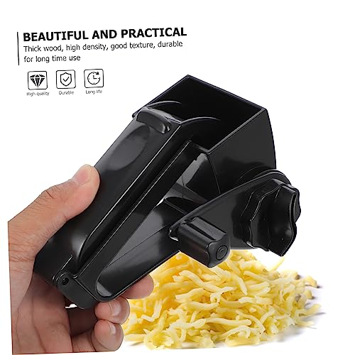 Rallador manual rotativo de queso portátil negro miniatura 6