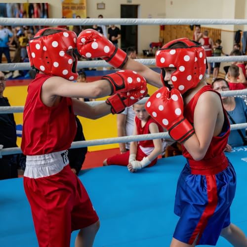 Image of Arrowbash Kids Boxing Gloves and Headgear Set 6oz