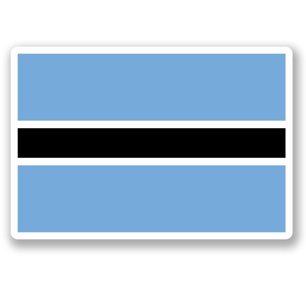 2 x 10cm/100mm Botswana Flag Vinyl Sticker Decal Laptop Travel Luggage Car Bike Sign Fun #4548