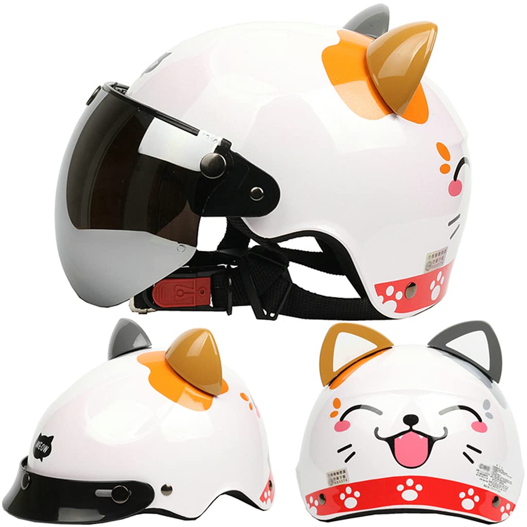 Half Helmet Motorcycle Cute Girls Motorcycle Helmet With Cat Ears