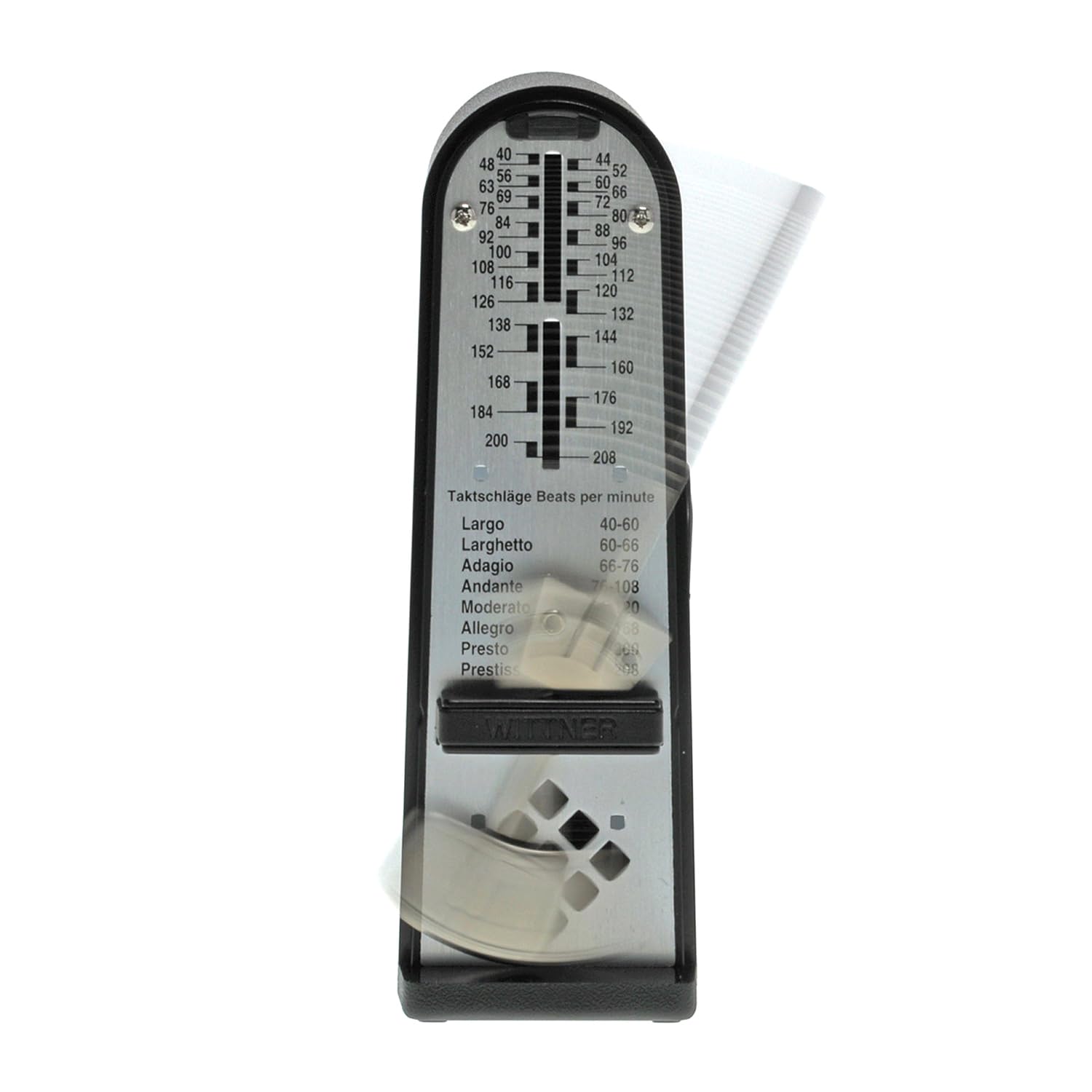 Wittner Piccolino 890161 mechanisches Metronom Schwarz mit keepdrum Mikrofasertuch