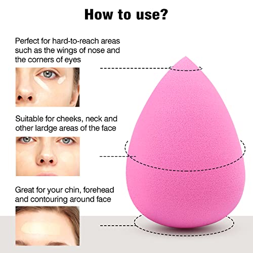 Foonbe® Super Bounce Paw Paw Makeup Sponge Set, Latex Free Makeup Blender Set Of 3, Wonder Blender For Powder Cream And Foundation, Super Soft Blender Beauty Cosmetic（Pink) #TOP2