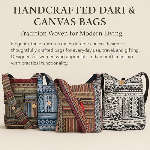 Image of SUVASANA Large Sling Shoulder Bag for Men Women Casual Comfortable Everyday Purse Travel Women's Cross-body Bags