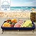 US Acrylic Coastal Plastic Serving Trays (Set of 4) 15” x 10” | Large Unbreakable Reusable Rectangular Party Platters | Serve Appetizers, Fruit, Veggies, & Desserts | BPA-Free & Made in USA