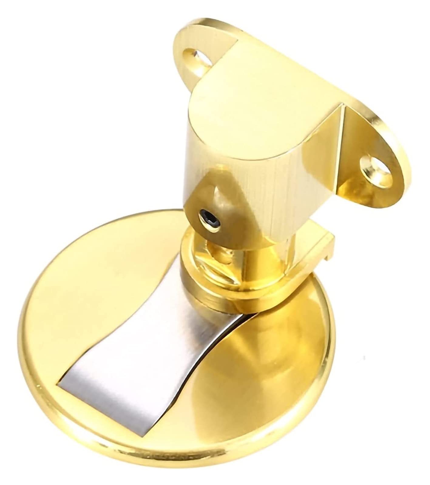 Sbziojhdr Gold Door Stop， Adjustable Stainless Steel Double-Sided Self Adhesive Doorstop No-Drilling Anti-Collision Keep Your Door Open(Gold)