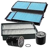 BESTPRICE Inspektionspaket Filterset mit 1x Ölfilter, 1x Luftfilter, 1x Innenraumfilter, 1x Kraftstofffilter, Kompatibel mit MAZDA 3 (BK), 3 Stufenheck (BK), 5 (CR19)