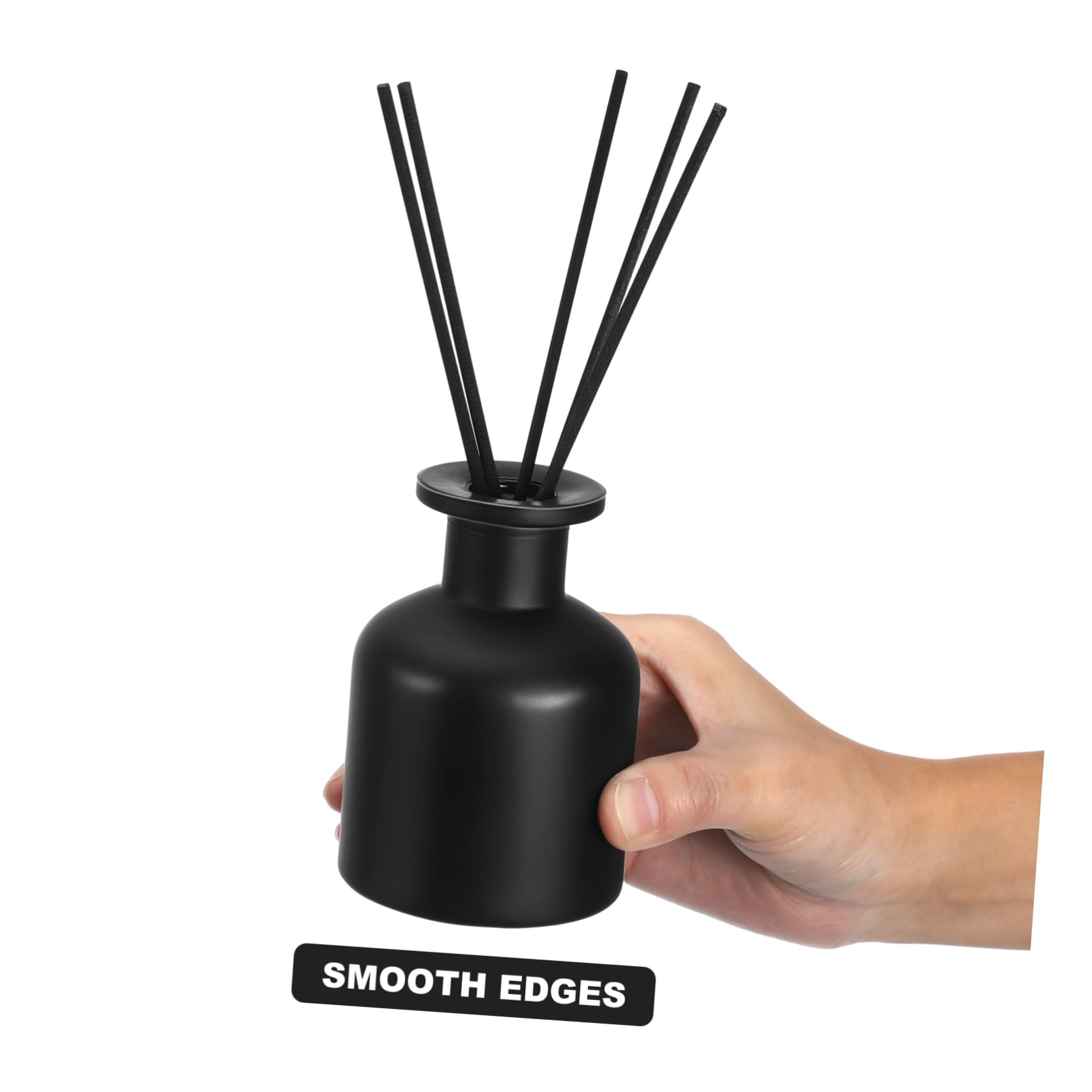 Ipetboom Flaconi Diffusore Profumo in Vetro 150 Ml Opaco Nero, Contenitori per Aromaterapia Ricaricabili Bastoncini, Set da 2 per Casa, Bagno e Ufficio Decorativo