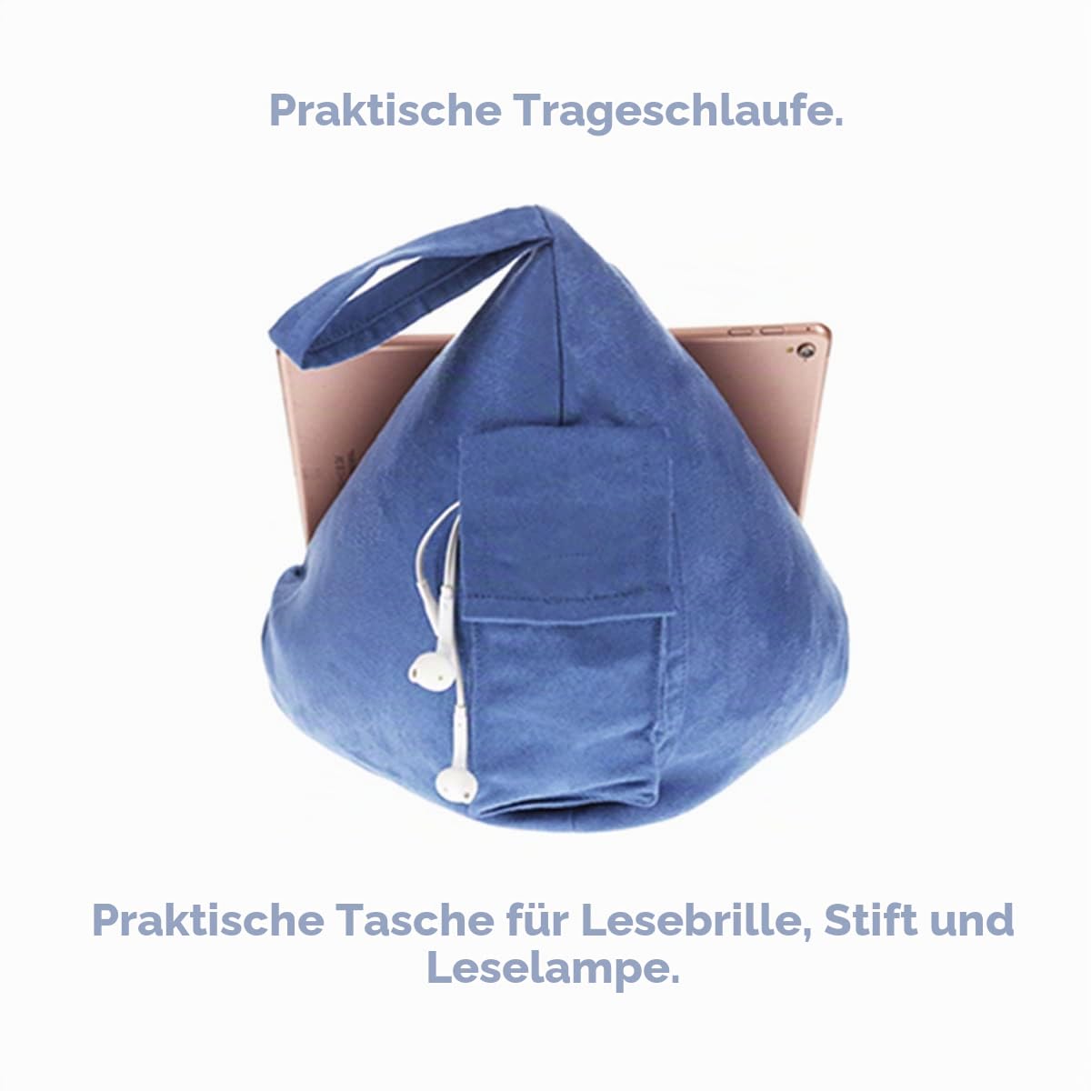 Marineblauw - The Book Seat Tablet- oder Buchhalter, Navy Blau