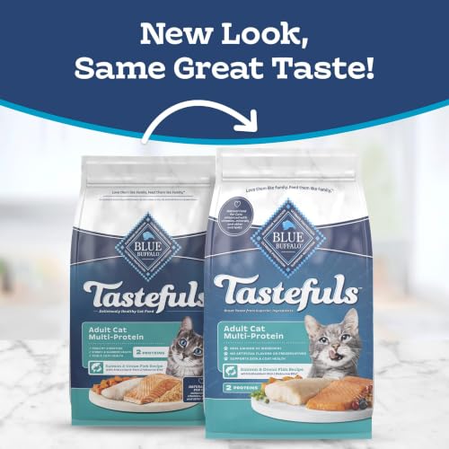 Blue Buffalo Tastefuls Adult Cat Dry Food, Salmon & Ocean Fish Recipe, 3-lb. Bag - image 3