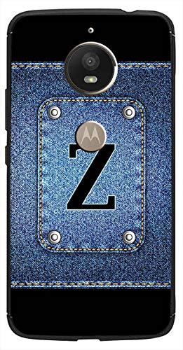 Image of Amazon Brand - Solimo Designer Button Jeans Alphabet-Z Printed Soft & Flexible Hybrid Back Case Mobile Cover for Motorola Moto E4 Plus
