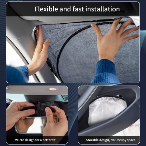 Image of Windshield Sun Shade for Toyota Corolla 2020-2026 Sun Visor Cover Sunshade | 240T Polyester Material Blocks UV Ray Interior Protection Fits Corolla Accessories Protector