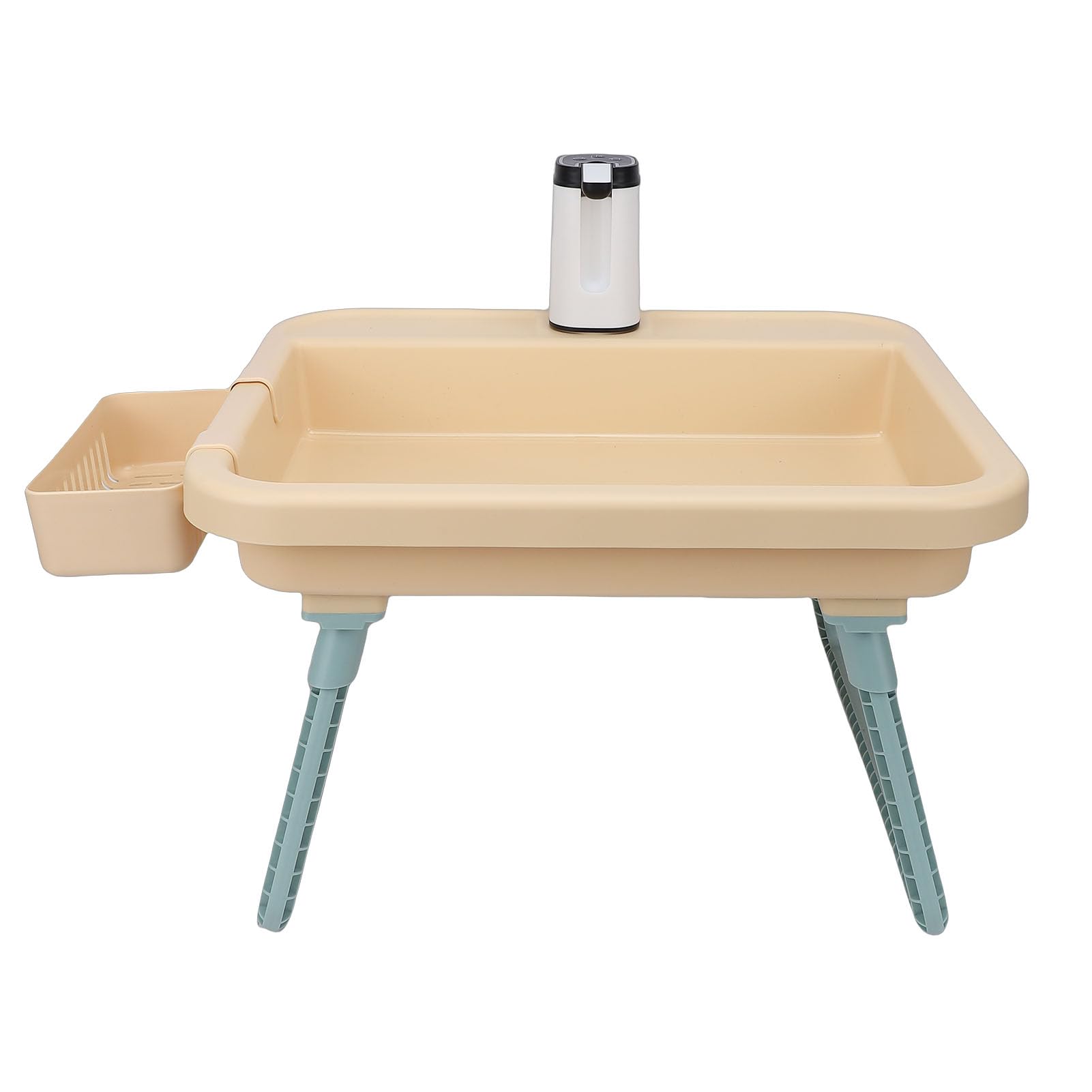Tonysa Lavello Elettrico Portatile da Campeggio - Stazione di Lavaggio per Campo all'Aperto, Lavabo Mobile con Pompa dell'Acqua, Rubinetto Spray in PP da 1200 MAh per Lavastoviglie da Viaggio per