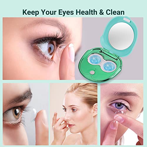 Amesedak Ultrasonic Contact Lens Cleaner Case, Effective Automatic Contact Cleaning Machine With Usb Charging, Lightweight & Portable (Green) #TOP5