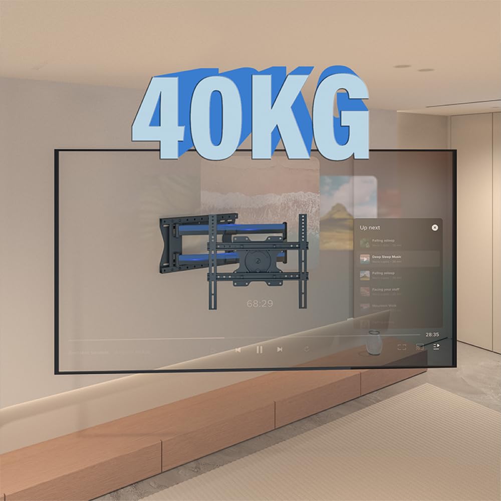 DQ Hercules Flex uchwyt ścienny do telewizora, 120 cm, odległość do 120 cm, do 40 kg, VESA maks. 400 x 400 mm