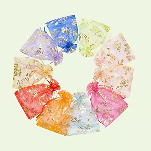 Image of Beingelegant - Small Size Potli Bag for Wedding, Puja Diwali Gift Printed Pouches, Gift Bags for Return Gifts Bags, Size : 13X18CM - Pack of 25