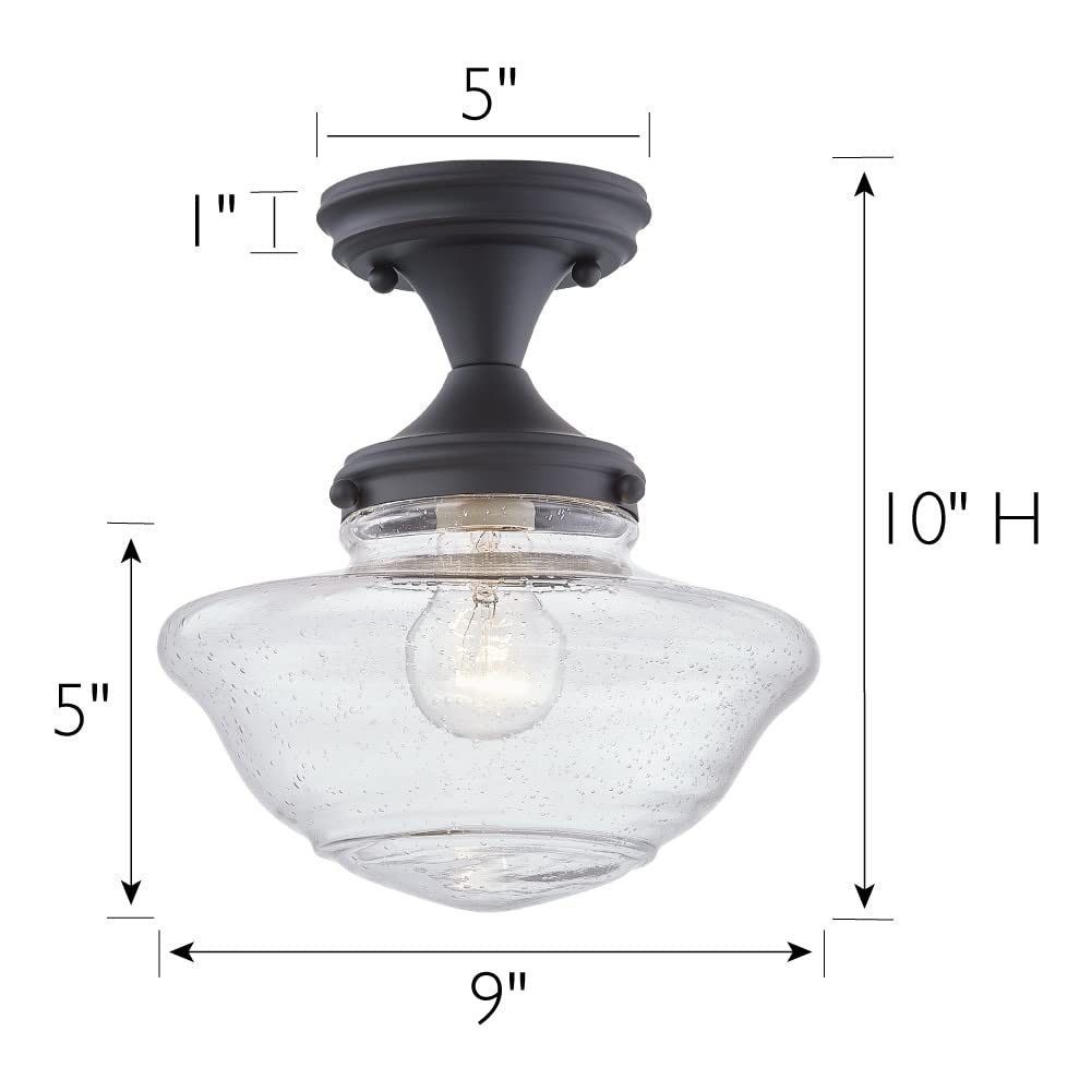 Design House Vintage-Inspired Schoolhouse Semi-Flush Mount