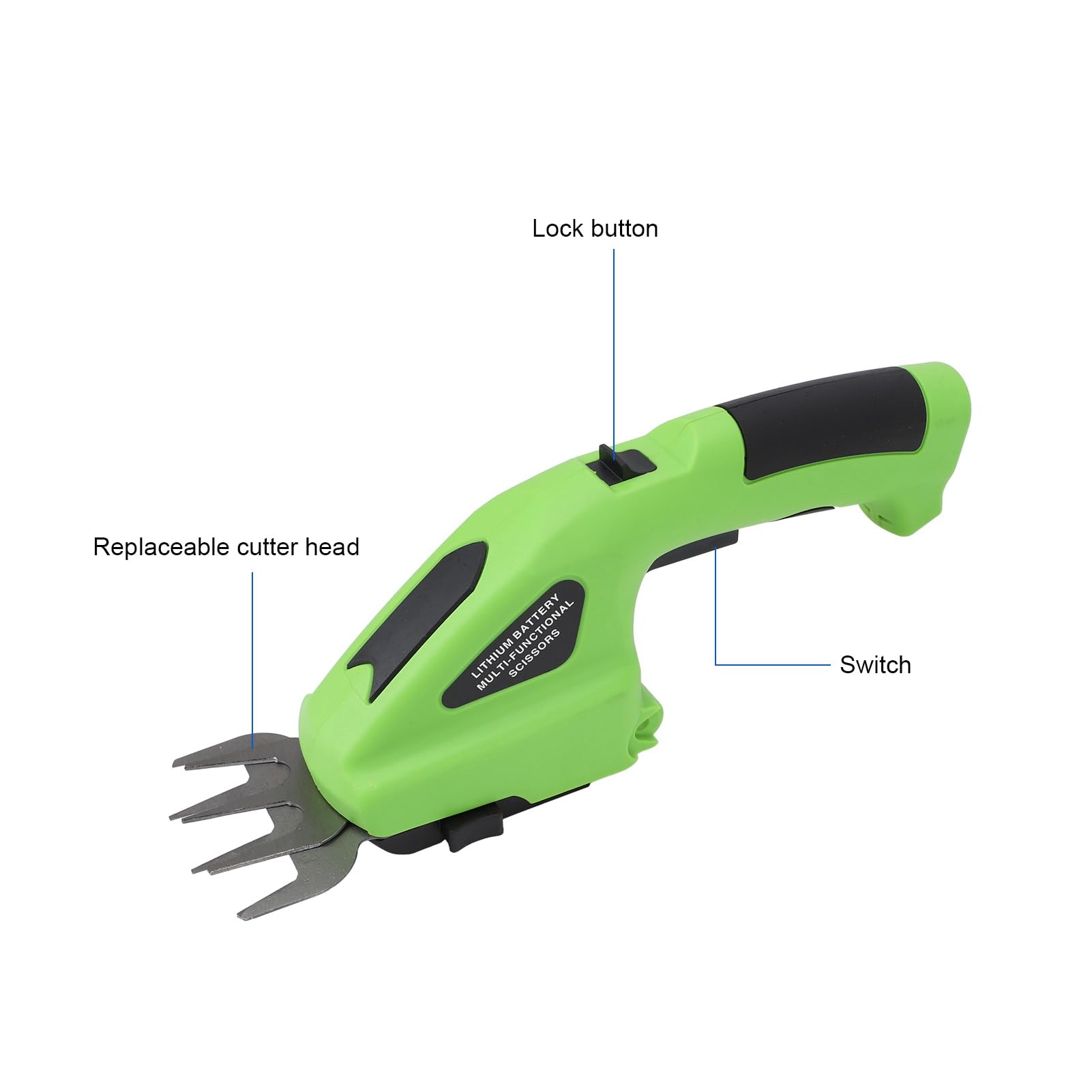 Luqeeg Cisaille à Gazon sans Fil, Taille-haie Portatif 2 en 1, Tondeuse à Lames en Acier à Double Action avec Batterie Rechargeable USB 7,2 V, Idéale pour Le Jardin, la Pelouse et Les Arbustes