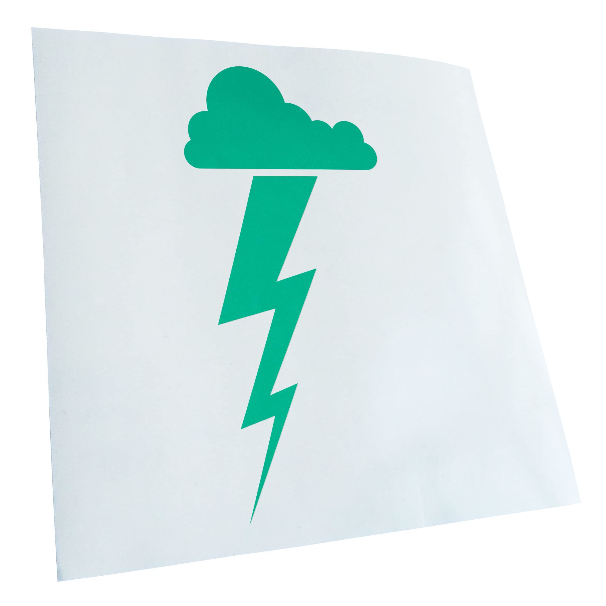 Kiwistar - Car Sticker - Turquoise - 24 x 12 cm Thundercloud Lightning - Rear Window Car Sticker Weatherproof for Car Truck Moped Truck - Sticker Exterior Self-Adhesive Tuning Accessories for Window