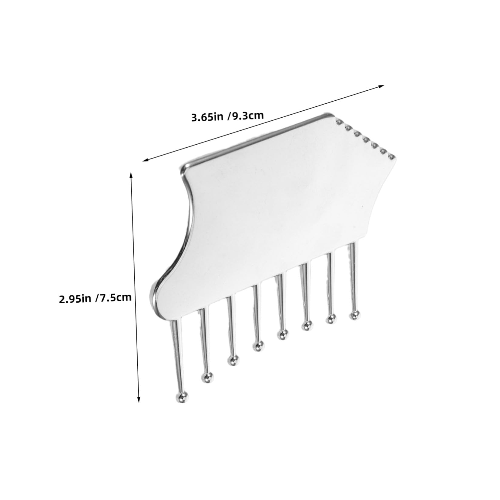 Healeved 2 Pezzi Massaggiatore per Massaggio e Esfoliazione in Lega di Zinco Argento per Capelluto Forma Unica, Portatile di Collo e Spalle, per Uso a Viaggio