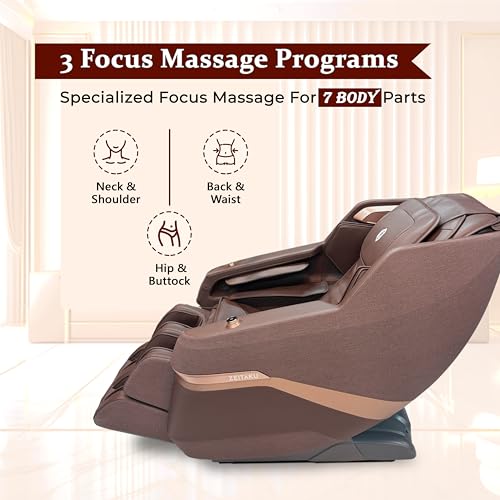 Image of Zeitaku Full Body Massage Chair CHIRU with Zero Gravity Recline, 21 Auto Wellness Programs, 10 Fixed Massages Magnetic Therapy Foot Reflexology Carbon Fiber Heating Bluetooth Speakers & LCD Controller
