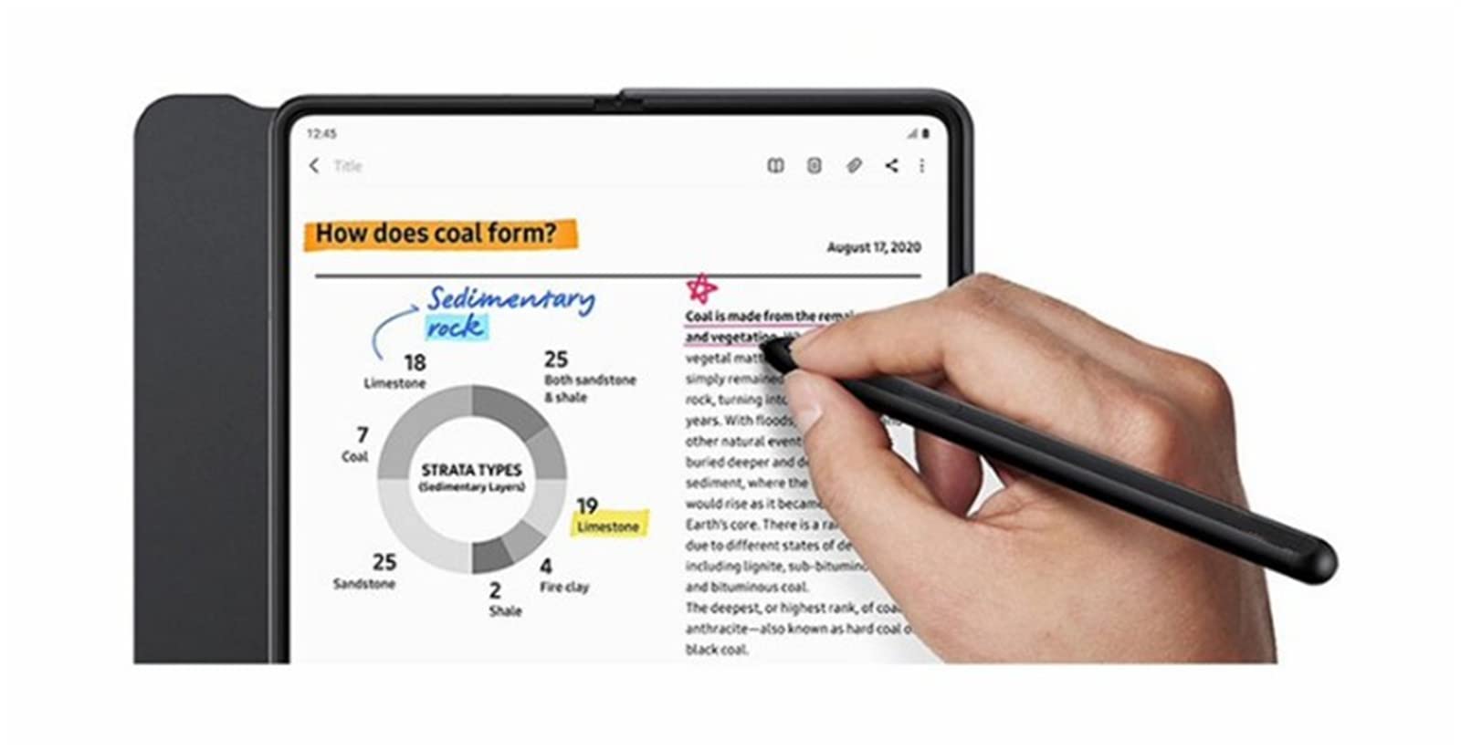 Per Samsung Galaxy Z Fold 3 Penna Stilo, Penna Multifunzionale Touch Stylus S con 2 Ricariche di Ricambio, Senza Bluetooth (nero)
