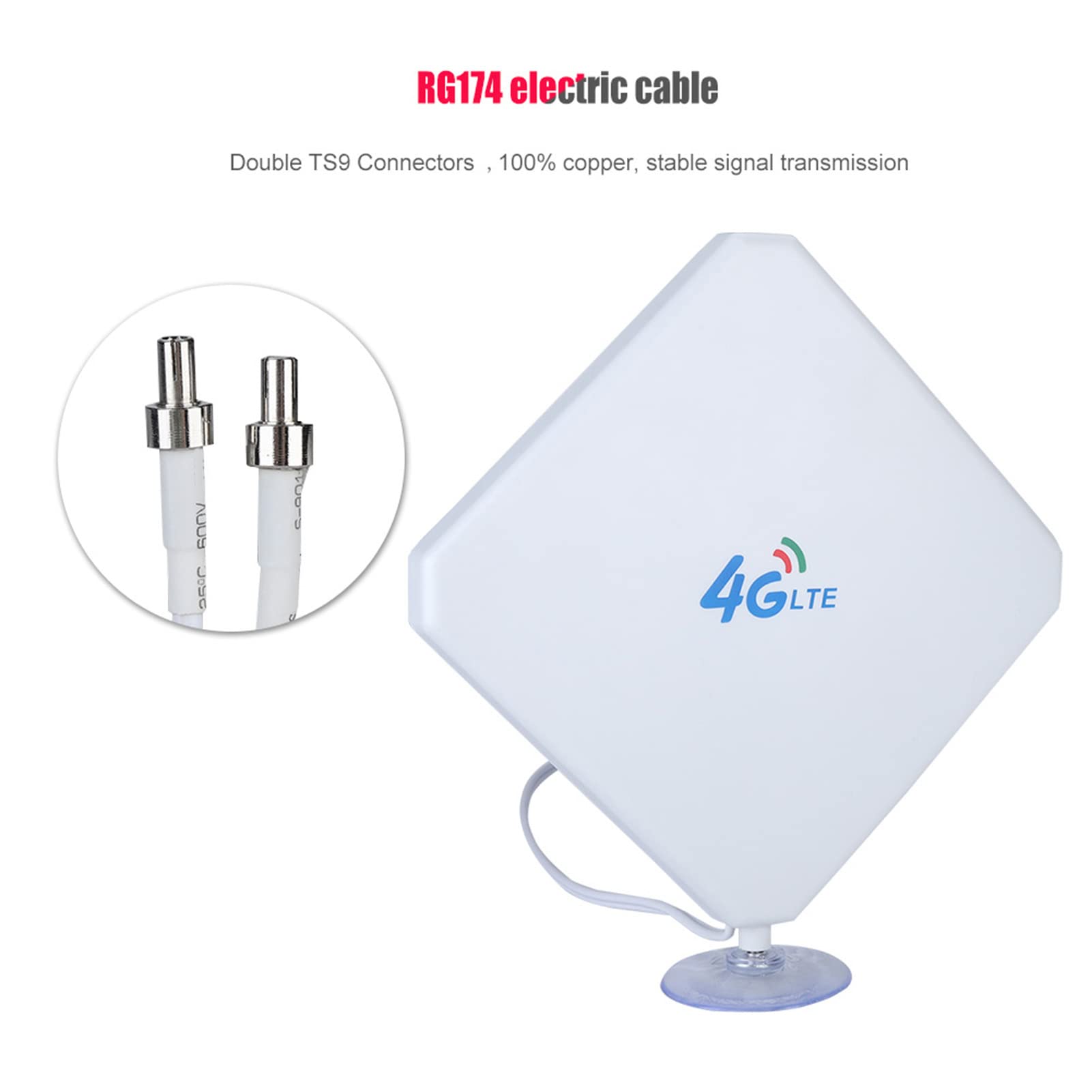 4G LTE 3G 4Hochleistung Antenne 35dBi Netzwerkverstärker, 4G LTE WiFi Router Signalverstärker Weiß
