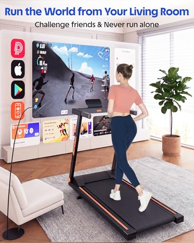 Superun Walking Pad Treadmill with Incline for Home Office, 3-in-1 Under Desk Treadmill with Smart App Control, 300LB Capacity, Quiet Portable Foldable Treadmill for Apartment & Small Spaces - Image 5
