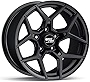 RockTrix RT105 17 inch Wheel Compatible with Jeep Wrangler JK JL 17x9 5x5 Wheels (-12mm Offset, 4.5in Backspace) 5x5 PCD, 71.5mm Bore, Black Wheels, Also fits Gladiator JT Rims