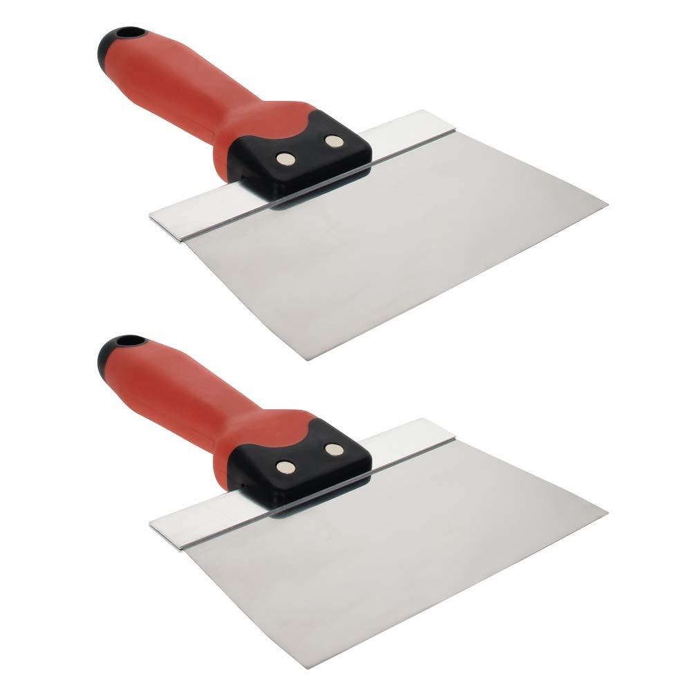 Utoolmart Putty Scraper 6" CRV Steel Putty Knives with Plastic Ergonomic Handle for Taping Paint Wall Floor Tile 2pcs