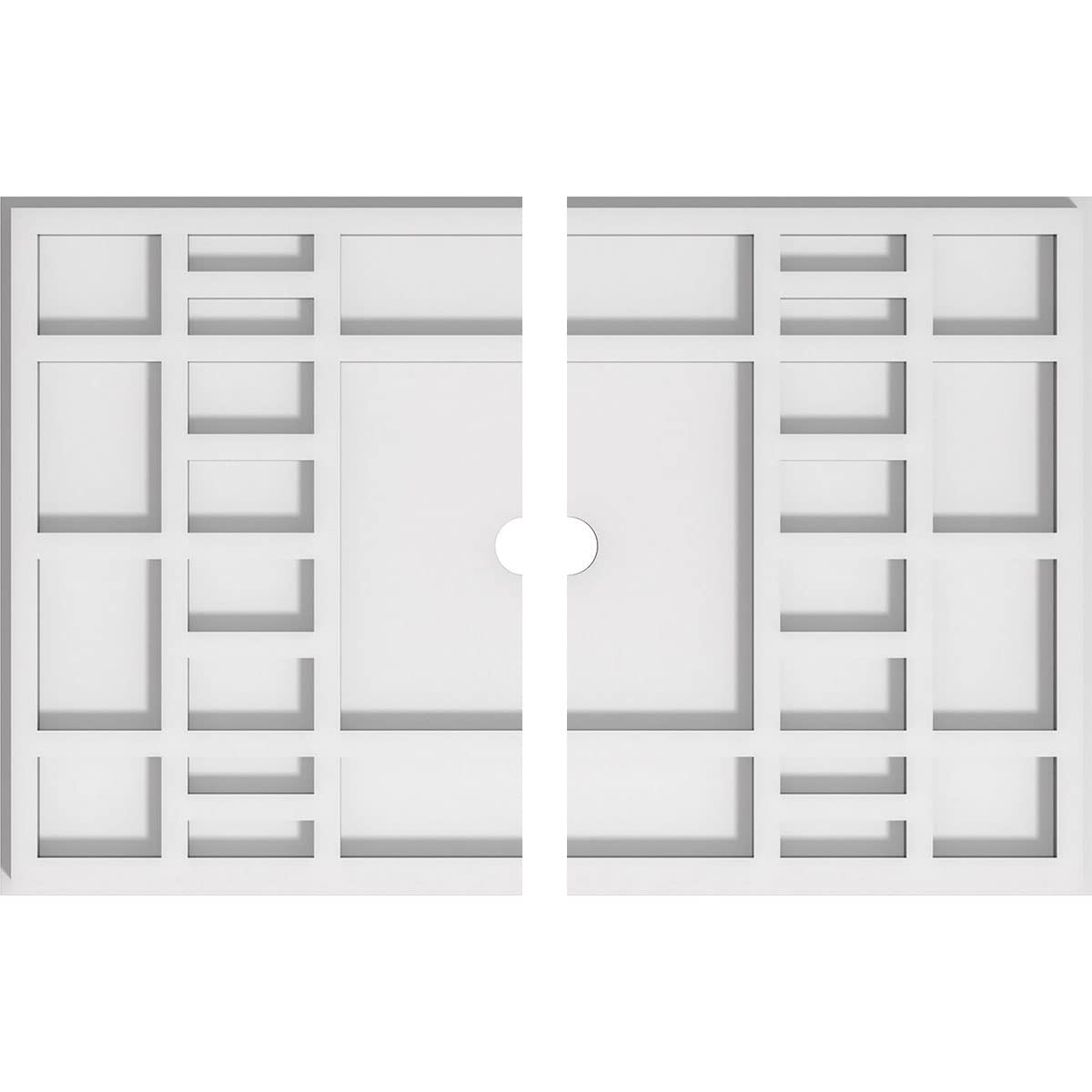 Médaillon de plafond en uréthane Ekena Millwork Beaux contemporain 45x30 cm