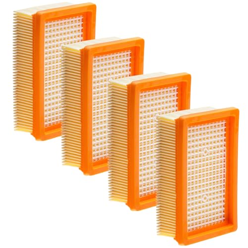 Aoonar 4 filtros de pliegue plano HEPA – Compatible con Kärcher WD4, WD5, WD6, WD5P, WD6P Premium, MV4, MV5 y MV6 – Reemplazo para KFI 4410 (2.863-005.0) – Filtro de repuesto para aspiradora en seco y