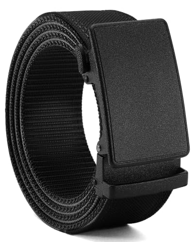 Image of CHAOREN 1.5 inch Nylon Ratchet Belts for Men - Adjustable Casual Work Belt with Slide Buckle - Trim to Fit