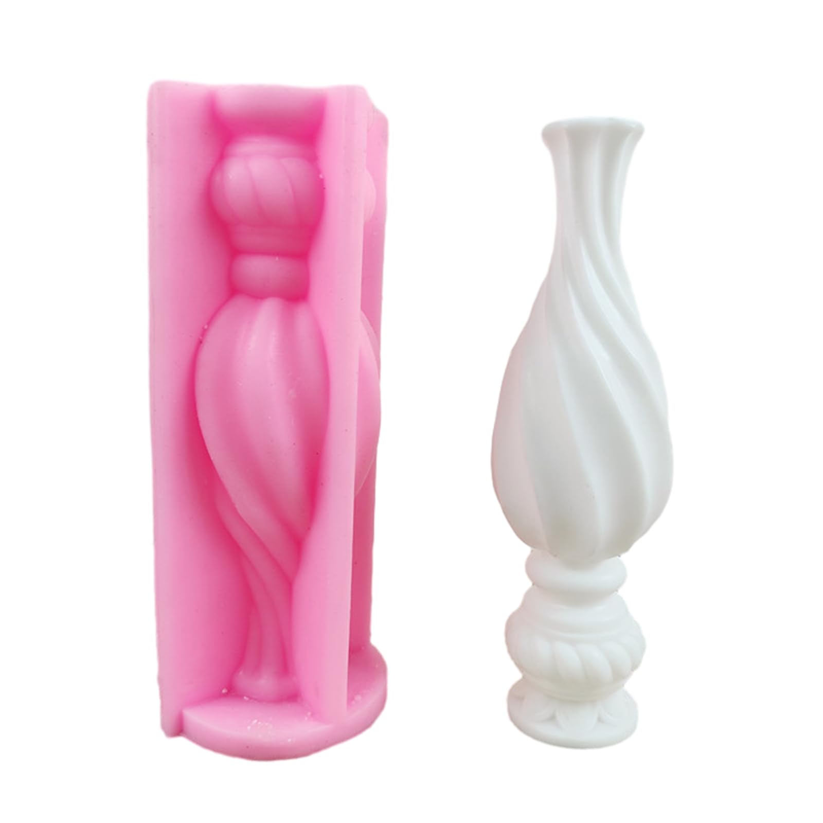 NEWFT Resin Craft Roman Column Shaped Silicone Candle Suitable for Artistic Projects and Creative Exhibitions