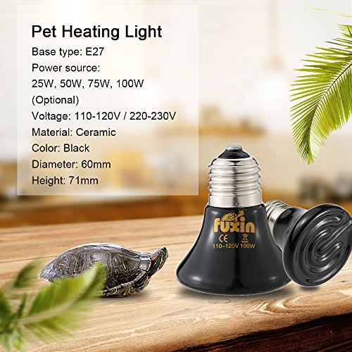 Andoer 110 V 100 W Mini lâmpada de aquecimento para animais de estimação E27 Emissor de cerâmica inf