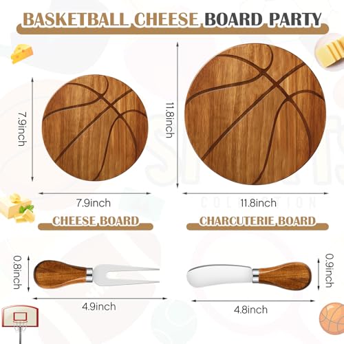 Set de tabla de cortar redonda de madera Acacia 20x20 cm miniatura 2