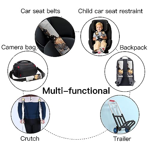 Image of Car Seat Belt Pad Cover, 2-Pack Soft Car Safety Seat Belt Strap Shoulder Pad for Adults and Children, Suitable for Car Seat Belt, Backpack, Shoulder Bag (Colorful Marble)