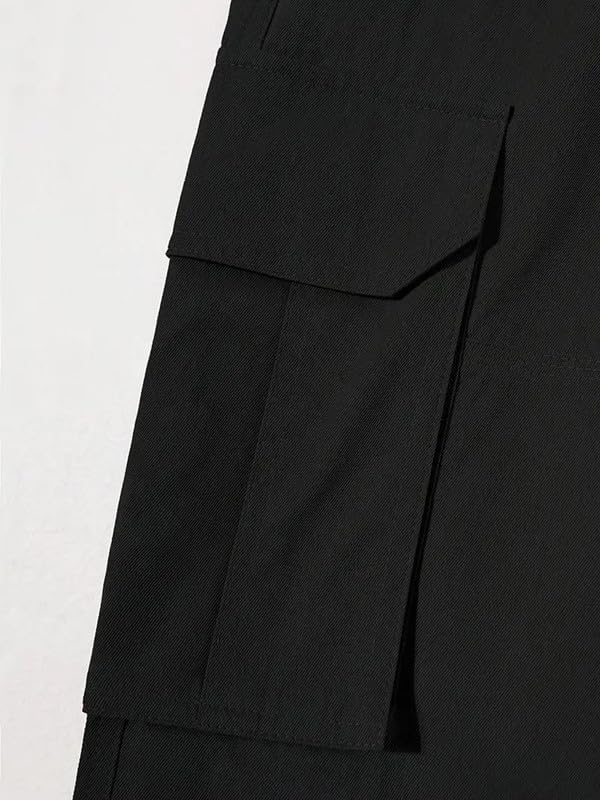 Image of Men's Casual Cargo Pants | Regular Fit Multi-Pocket Trousers-