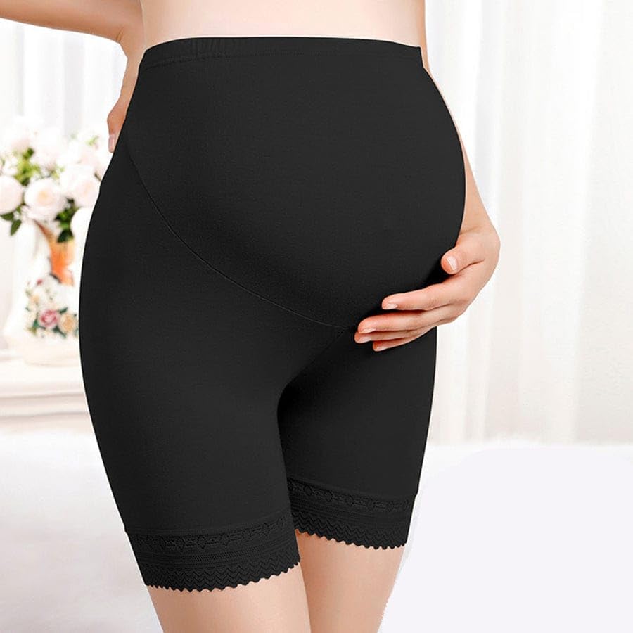 Image of HEADBUTT Women's Under Dress Pregnancy Short Leggings Yoga Maternity Shorts Over The Belly