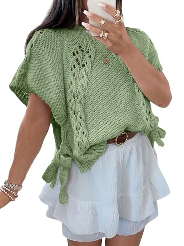 Saodimallsu Womens Summer Crochet Sweaters Batwing...