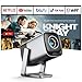 【Compatible with Netflix/Giratorio 210°】 Mini Proyector Portatil 4K con TOF Auto Enfoque/Keystone, Smart Proyector 1000ANSI 1080P Full HD WiFi6 Bluetooth Projector para Movil/Exterior/Cine en Casa