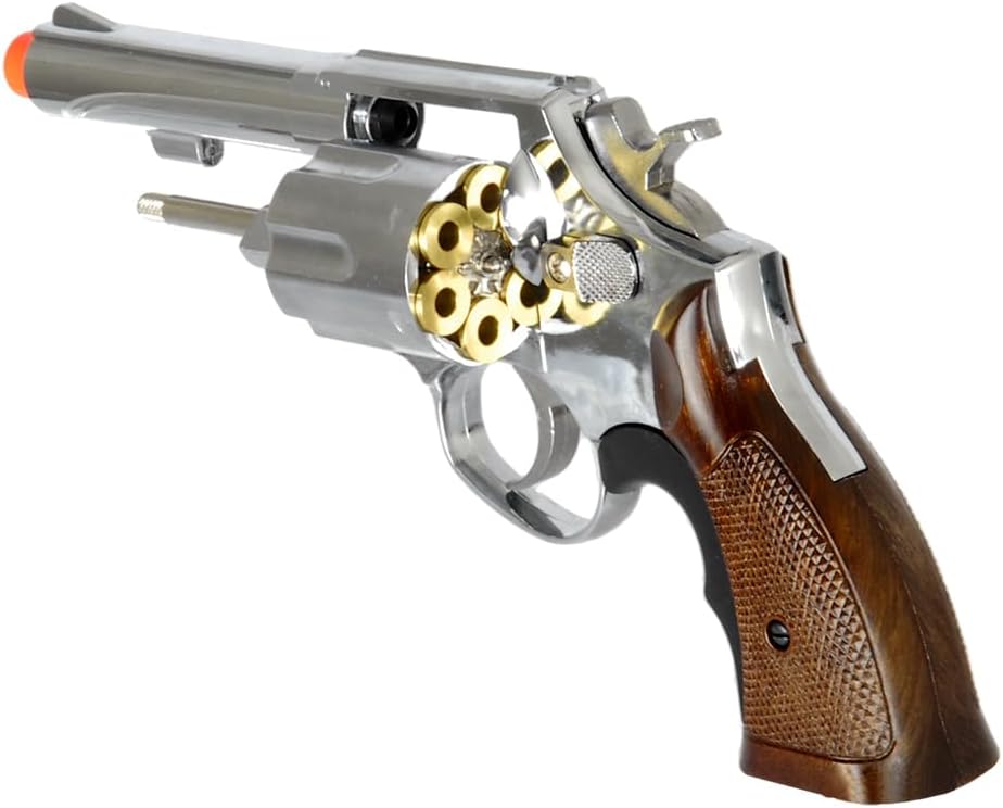 HFC Airsoft Gas Powered Steel Revolver Pistol w/ 6 BB Shells
