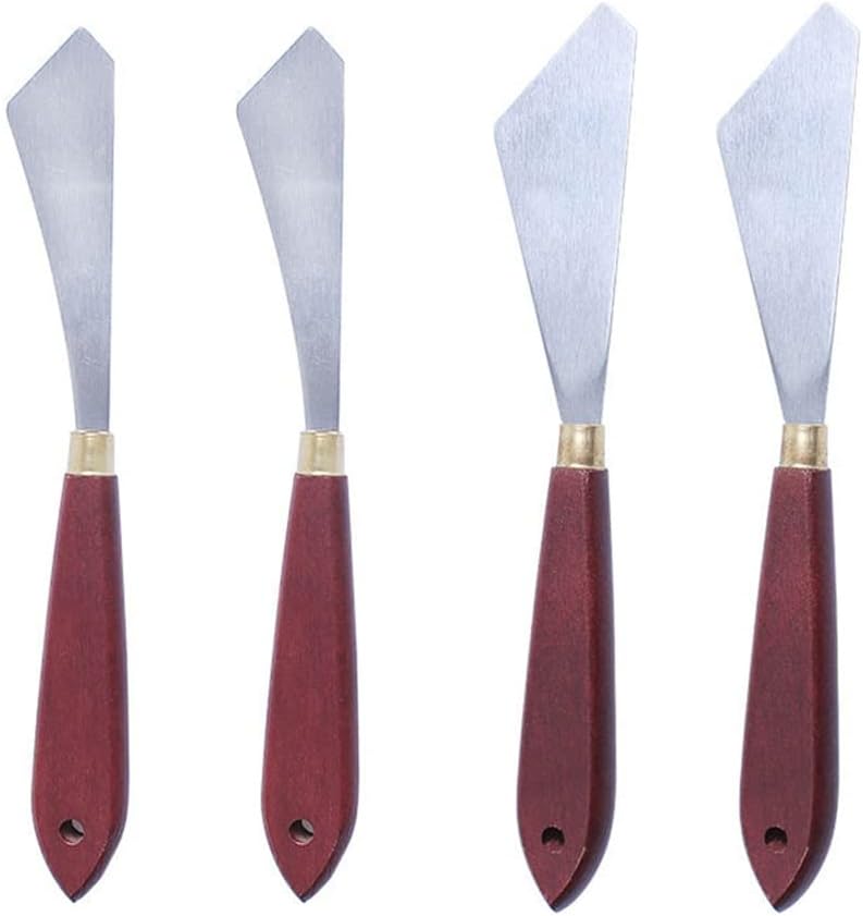 Stainless Steel Oil Painting Palette Mix Paint Tool Artist Scraper Art Draw Spatula Set