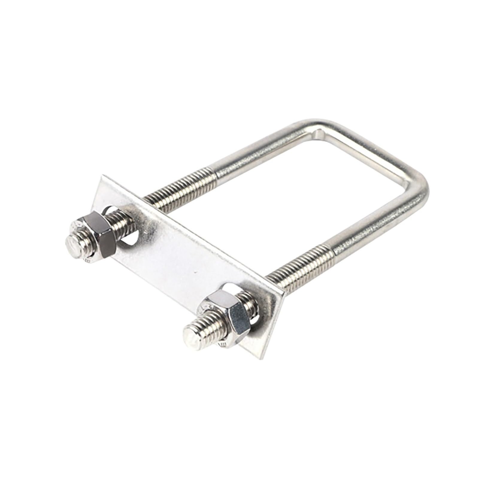 DWAMMEBRS Square U-Bolt 1Pcs/2Pcs 304 Stainless Steel U-Hoop Clamp Right Angle U-Shaped Pipe Screw(2SET-M6X30X95MM)