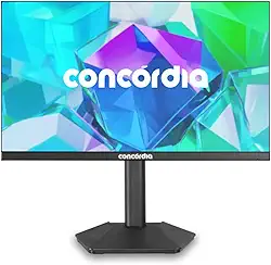 Monitor Concórdia P2404 23,8'' IPS HDMI DP VGA e 4 USB 3.2 Com Ajuste de Altura e Rotação