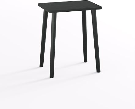 Mini Side Table - Small Side Table for Small Spaces, Rectangle Accent Table End Table Mini Coffee Table for Living Room Bedroom Office Home Decor, Black, Easy Install, 15.75 X 11.81X 15.75