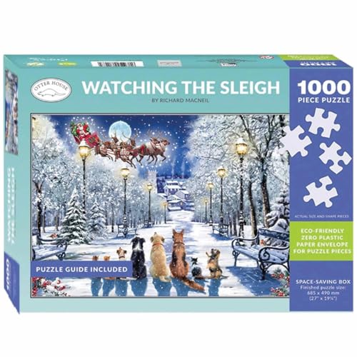 Otter House Gift Jigsaw Puzzle 1000 Piece - Watching The Sleigh